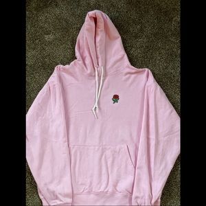 Pink rose Artist Union hoodie sweatshirt